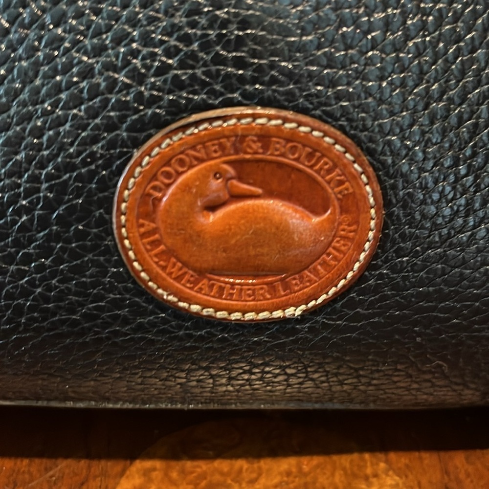 Dooney & Bourke Vintage  All Weather leather   Matches black or navy /brown trim - Picture 2 of 16